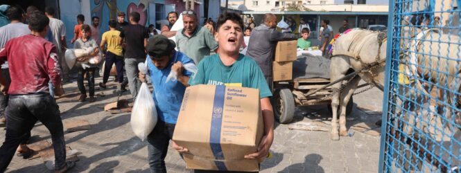 Miles de personas saquean en Gaza los centros de ayuda ONU