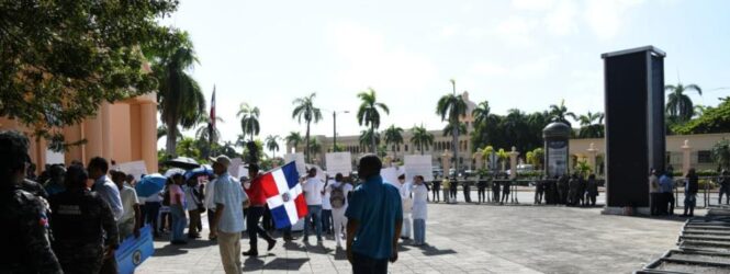 “Estamos hartos de promesas”, psicólogos y pilotos llevan sus reclamos hasta el Palacio Nacional